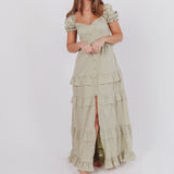 NWT Hattie Ruffle-Tiered Maxi Shop Worth Collective Dress - Picture 3 of 3